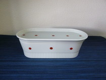 伊万里焼 遅めの器 長丸 水玉