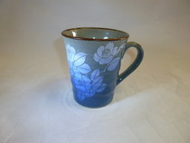 九谷焼 マグカップ・銀彩山茶花