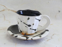 丹波焼 丹波コーヒー碗皿(黒)
