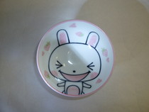 美濃焼 ピンクウサギ茶碗