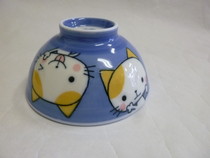 美濃焼 ブルーネコ茶碗