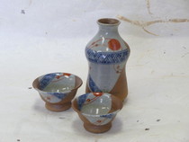 京焼 赫三郎窯 染付赤絵 酒器セット