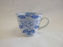 九谷焼　マグカップ　花玉